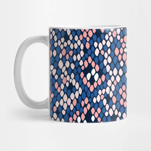 Snakeskin Pattern (Blue and Pink) by illucalliart